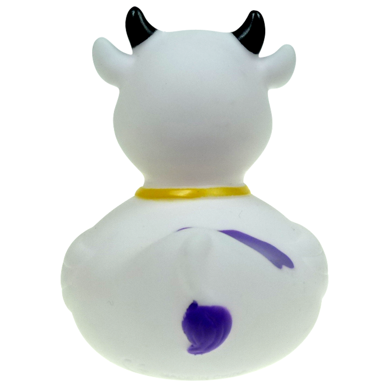 Kuh Ente Badeente Quietscheente Lila Weiß Factotum