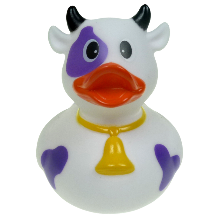 Kuh Ente Badeente Quietscheente Lila Weiß Factotum