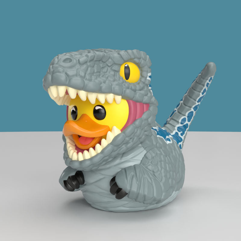 Mini Jurassic Park World Beta Velociraptor Badeente Sammelfigur TUBBZ