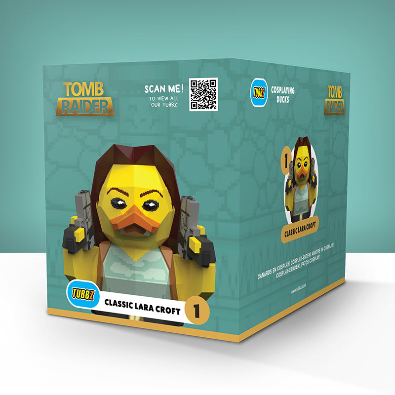 Tomb Raider Lara Croft Ente Badeente Sammelfigur TUBBZ Box