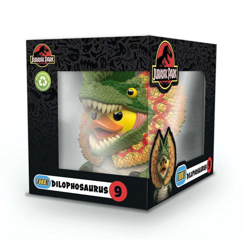 Jurassic Park Dilophosaurus Ente Badeente Sammelfigur TUBBZ in Verpackung