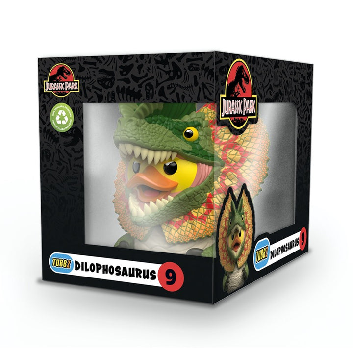 Jurassic Park Dilophosaurus Ente Badeente Sammelfigur TUBBZ in Verpackung
