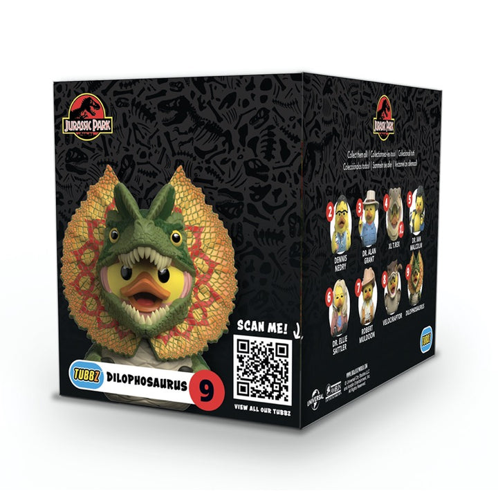 Jurassic Park Dilophosaurus Ente Badeente Sammelfigur TUBBZ in Verpackung