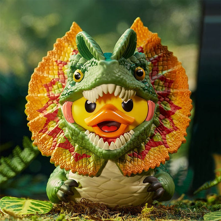 Jurassic Park Dilophosaurus Ente Badeente Sammelfigur TUBBZ
