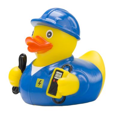 Elektriker Elektro Ente Badeente Quietscheente Gummiente
