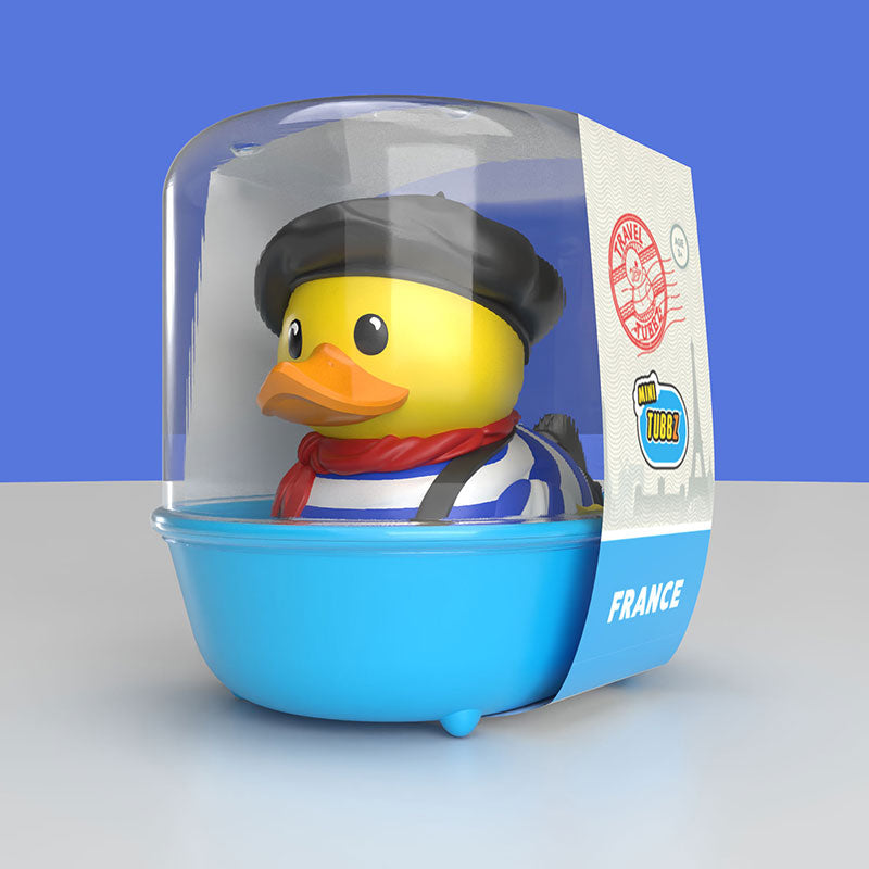 Mini Franzose Frankreich Reise Ente Badeente Sammelfigur TUBBZ Box