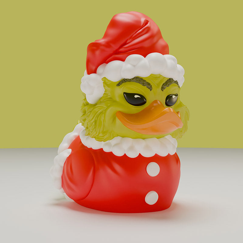 Mini Der Grinch Weihnachtsmann-Outfit Dr. Seuss Ente Badeente Sammelfigur TUBBZ