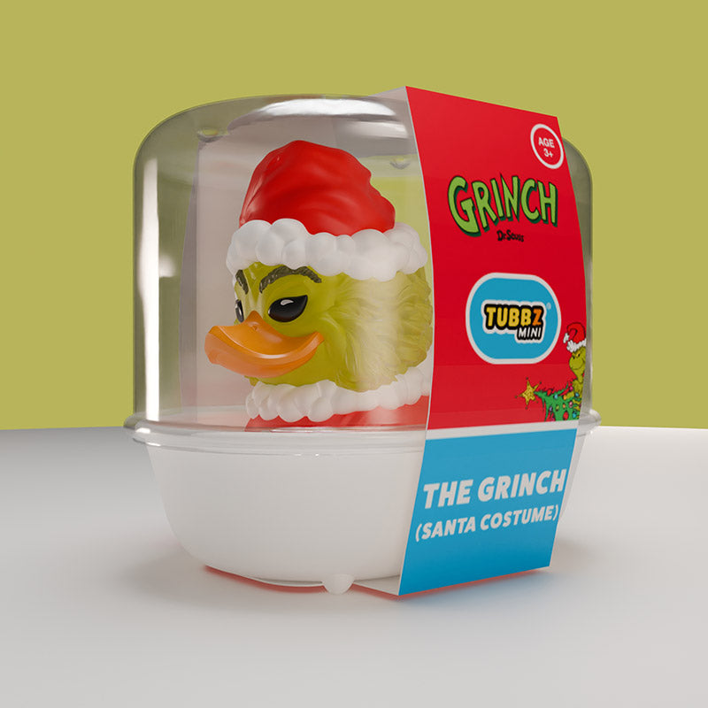 Mini Der Grinch Weihnachtsmann-Outfit Dr. Seuss Ente Badeente Sammelfigur TUBBZ