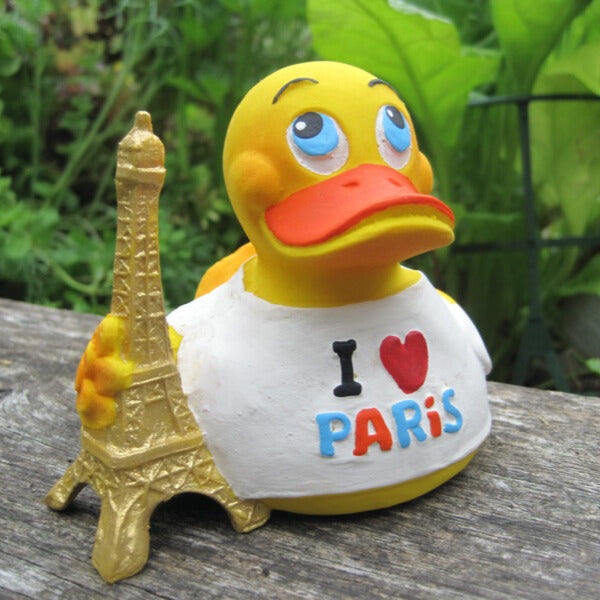 I love Paris Duck Quietscheente Badeente Naturkautschuk Lanco