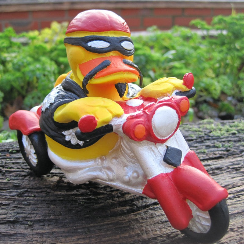 Biker Motorrad Trike Rocker Duck Badeente Quietscheente Lanco