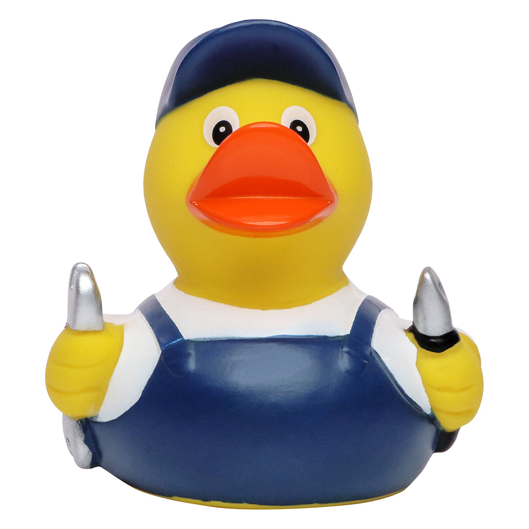 Schrauber Handwerker Ente Badeente Quietscheente Schnabels