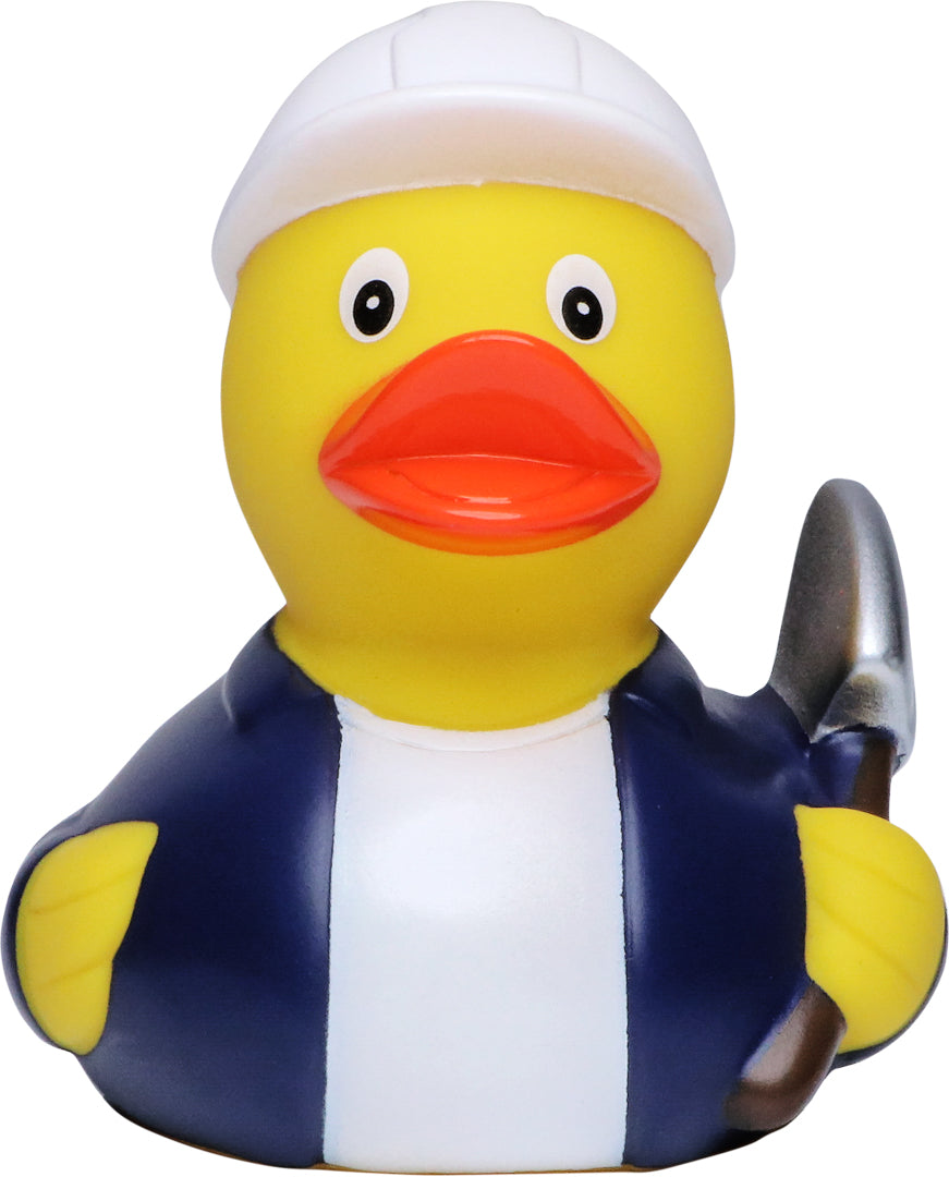 Tiefbauer Handwerker Ente Badeente Quietscheente Schnabels