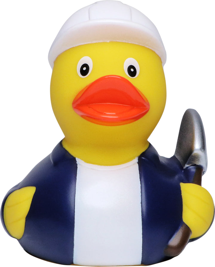 Tiefbauer Handwerker Ente Badeente Quietscheente Schnabels