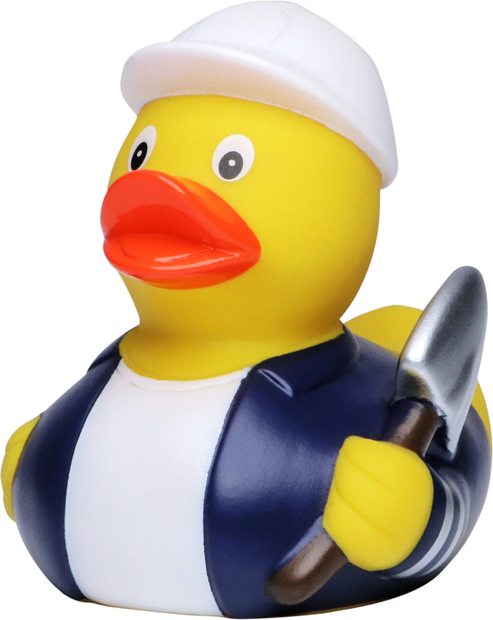 Tiefbauer Handwerker Ente Badeente Quietscheente Schnabels