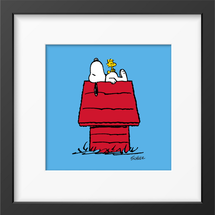 Peanuts Snoopy Bild Gerahmter Kunstdruck Charles M. Schulz 4 Motive 33x33 Magpie