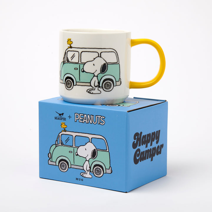 Peanuts Snoopy Tasse Kaffeetasse Teebecher Happy Camper Charles M. Schulz Magpie