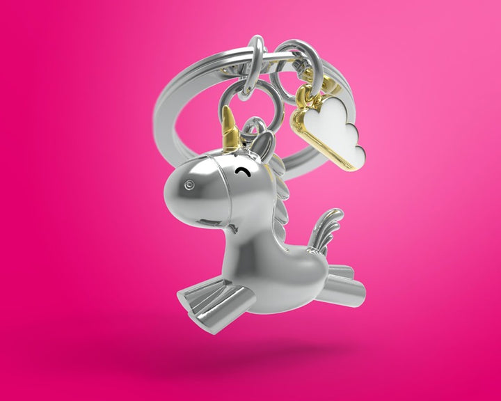Schlüsselanhänger Fliegendes Einhorn Metalmorphose