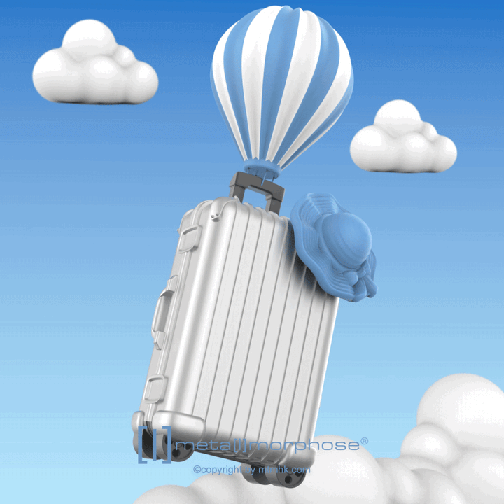 Schlüsselanhänger Trolley Luggage Koffer Metalmorphose