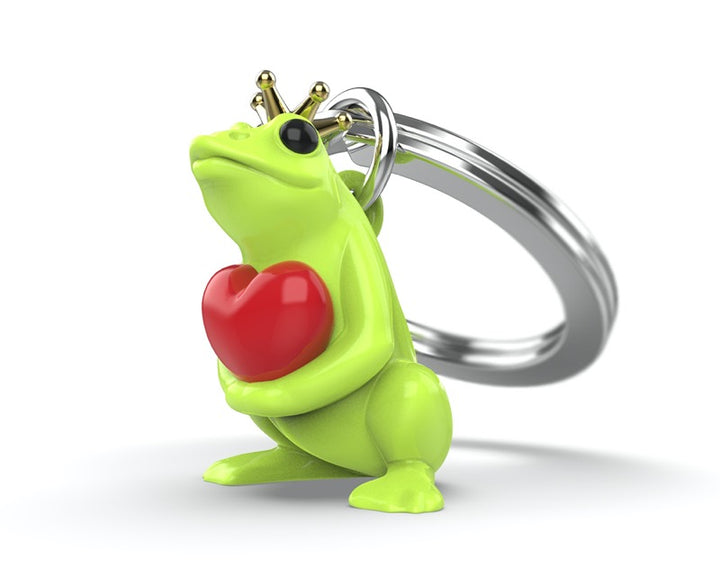 Schlüsselanhänger Frosch Krone Herz Metalmorphose