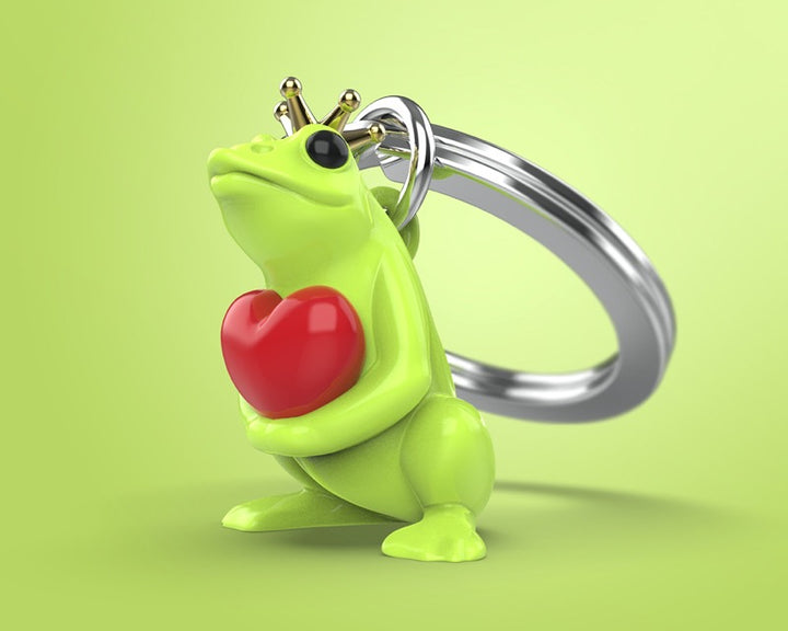 Schlüsselanhänger Frosch Krone Herz Metalmorphose
