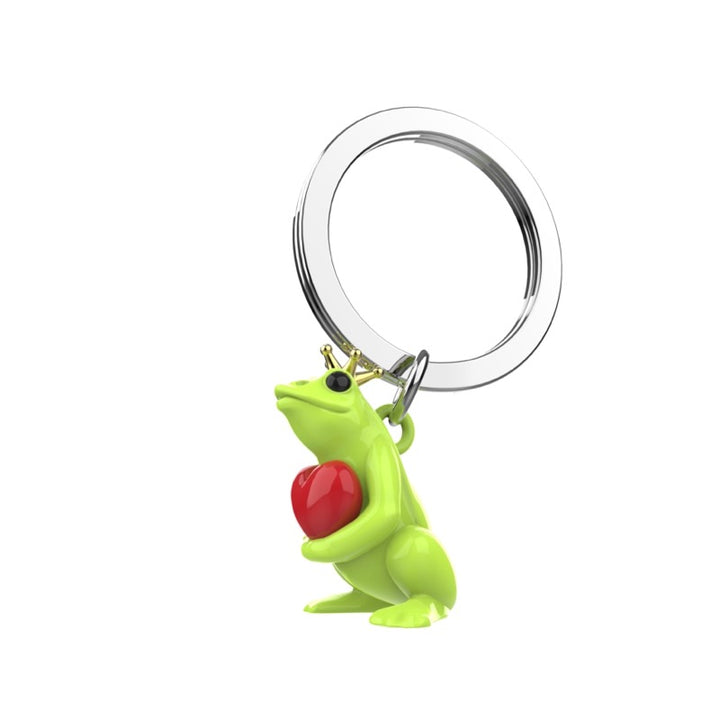 Schlüsselanhänger Frosch Krone Herz Metalmorphose