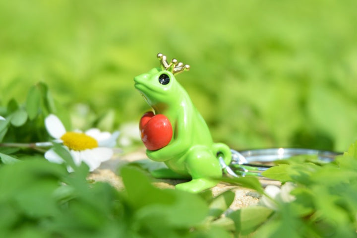 Schlüsselanhänger Frosch Krone Herz Metalmorphose
