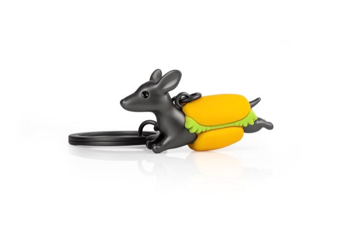 Schlüsselanhänger Hotdog Dachshund Dackel Metalmorphose