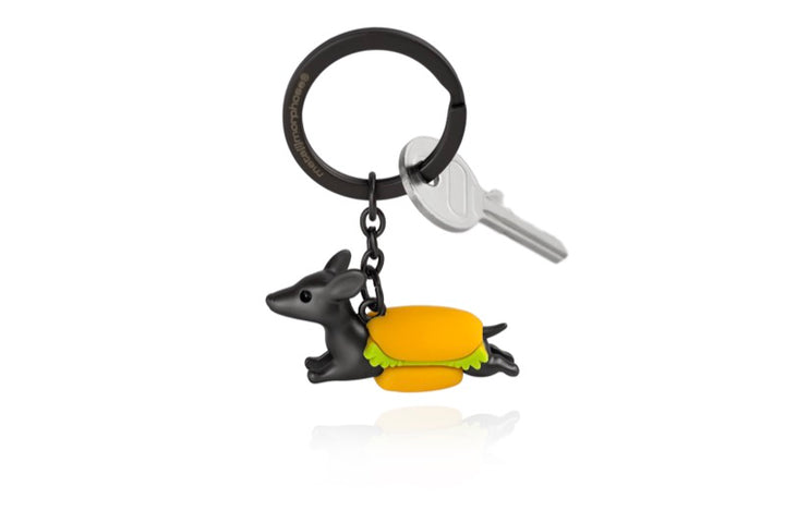 Schlüsselanhänger Hotdog Dachshund Dackel Metalmorphose