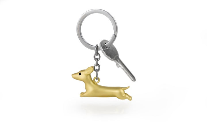 Schlüsselanhänger Dachshund Dackel Gold Metalmorphose