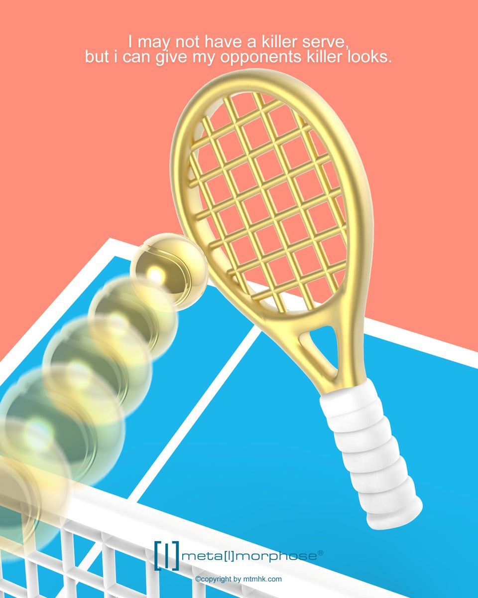 Schlüsselanhänger Tennis Wimbledon Metalmorphose