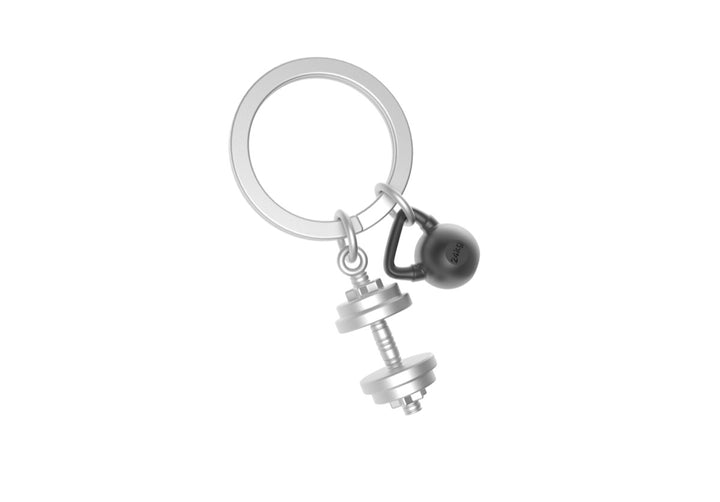 Schlüsselanhänger Hantel Gewichte Bodybuilding Kraftsport Dumbbell Metalmorphose