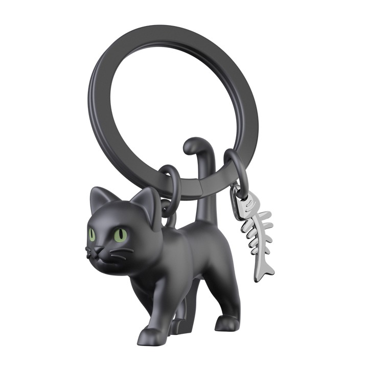Schlüsselanhänger Schwarze Katze Black Cat Metalmorphose