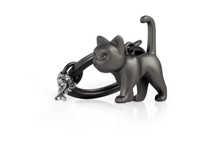 Schlüsselanhänger Schwarze Katze Black Cat Metalmorphose