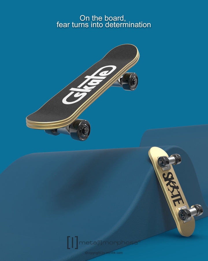 Schlüsselanhänger Skateboard Metalmorphose