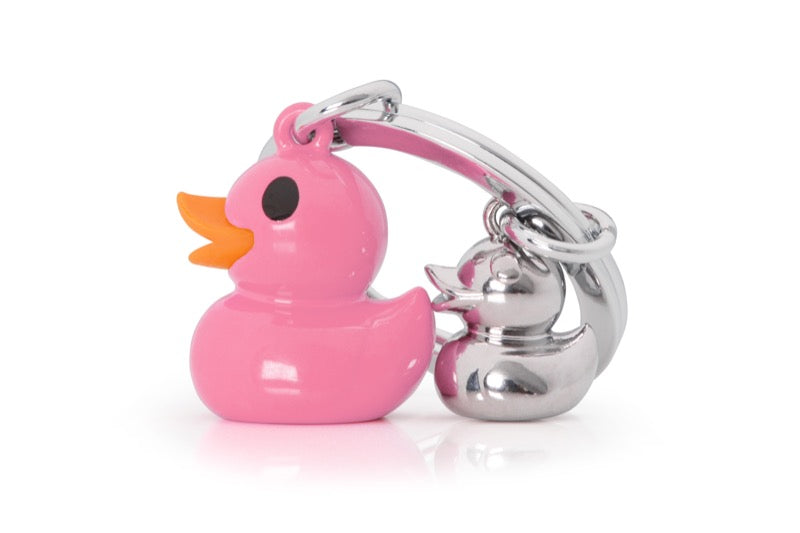 Schlüsselanhänger Ente Pink Metalmorphose