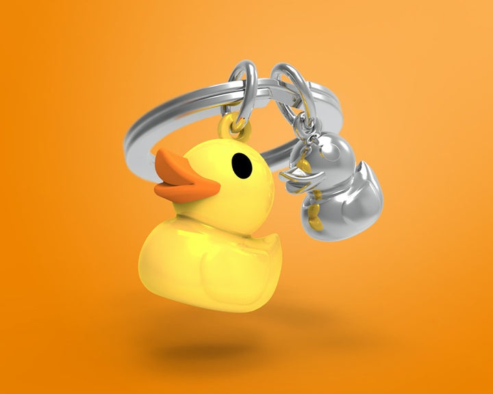 Schlüsselanhänger Ente Gelb Metalmorphose