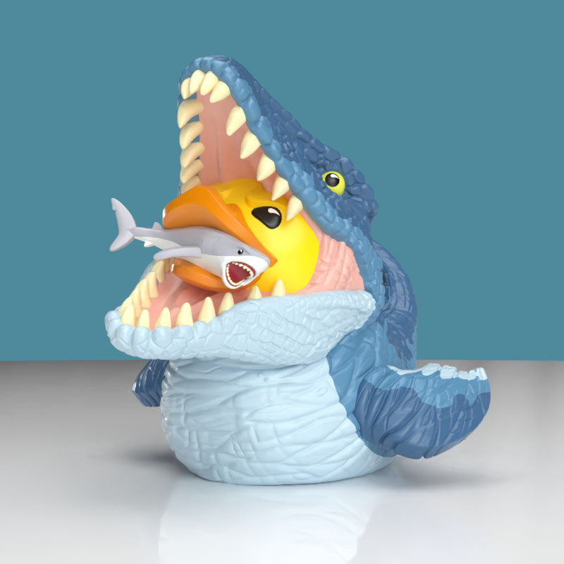 XXL Jurassic World Mosasaurus Giant Ente Badeente Sammelfigur TUBBZ