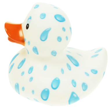 Regentropfen Regen Ente Badeente Quietscheente Gummiente Factotum