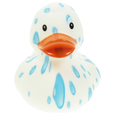 Regentropfen Regen Ente Badeente Quietscheente Gummiente Factotum