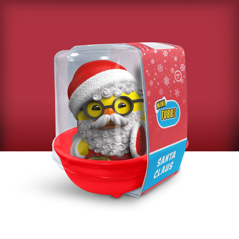 Mini Santa Claus Weihnachtsmann Ente Badeente Sammelfigur TUBBZ