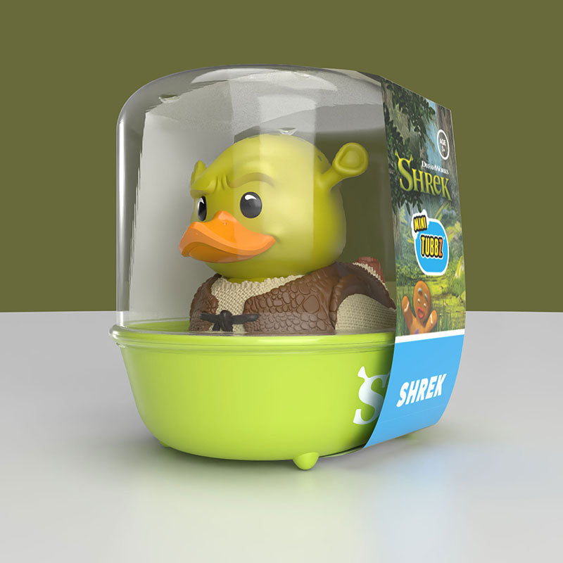 Mini Shrek Cosplay Ente Badeente Sammelfigur TUBBZ in einer Badewannen Präsentationsbox