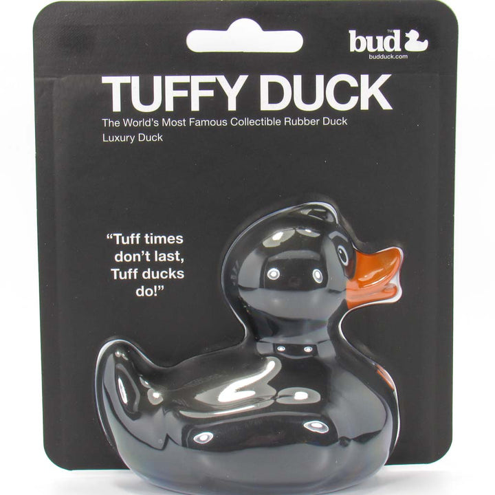 Luxury Tuffy Klassische Ente Schwarz BUD Duck Badeente Quietscheente