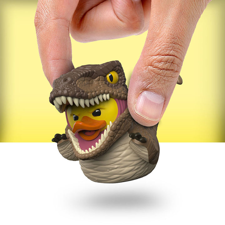 Mini Jurassic Park Velociraptor Badeente Sammelfigur TUBBZ