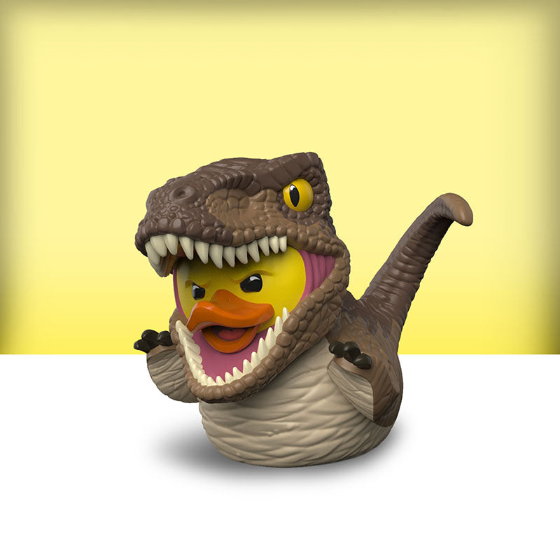 Mini Jurassic Park Velociraptor Badeente Sammelfigur TUBBZ