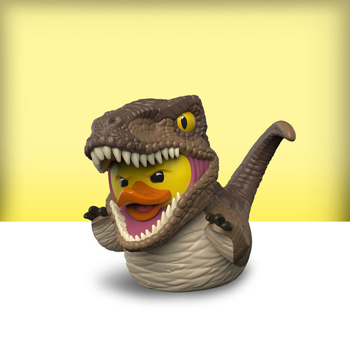 Mini Jurassic Park Velociraptor Badeente Sammelfigur TUBBZ