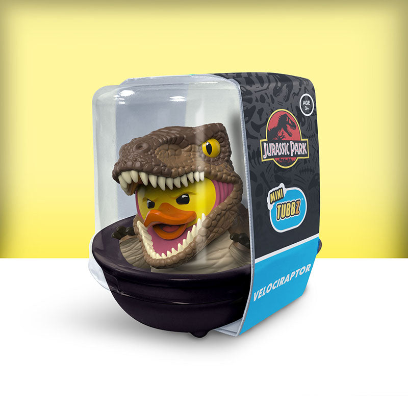 Mini Jurassic Park Velociraptor Badeente Sammelfigur TUBBZ