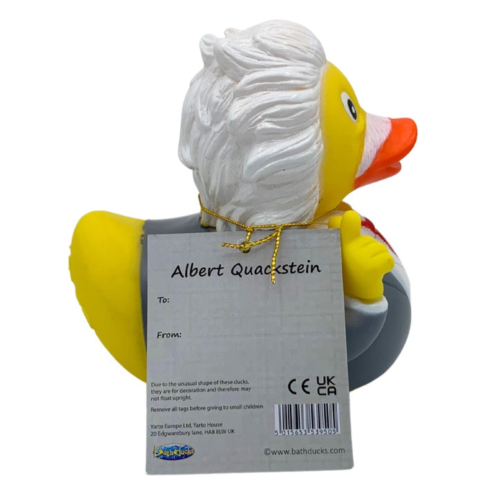 Albert Quackstein Einstein Badeente Quietscheente Gummiente Yarto