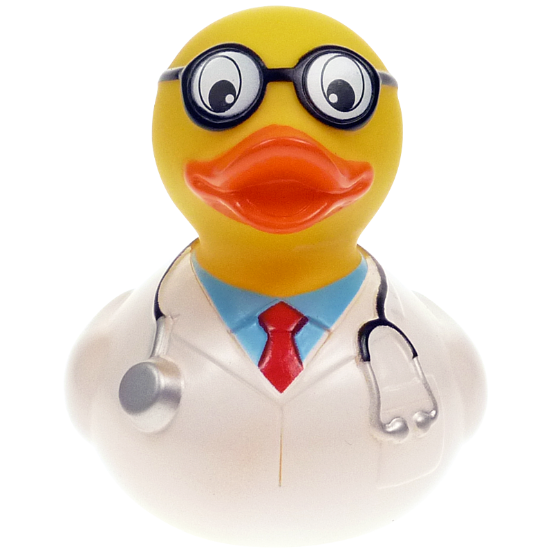 Arzt Doktor Professor Ente Badeente Quietscheente Factotum – Entengalerie