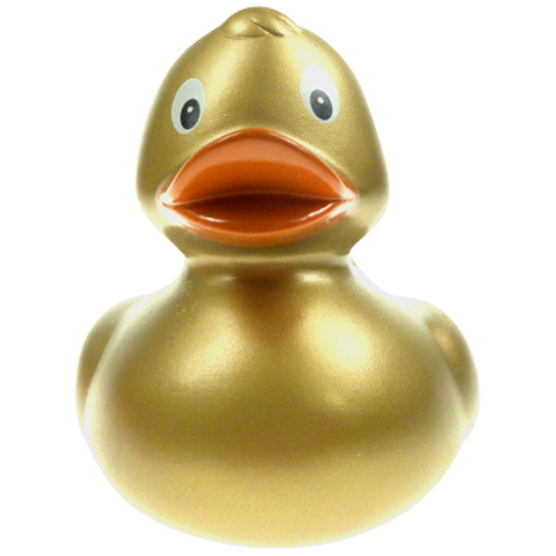 DUCKSHOP Quietscheente Sissi Gold – Badeente Aus Vinyl, 7,5 Cm, Geschenkidee & Spaß Für Groß Und