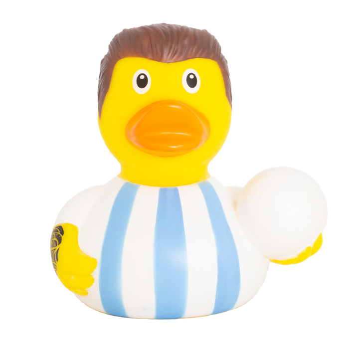Fussballspieler Argentinien Ente Badeente Quietscheente Gummiente Lilalu